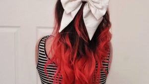 Extremos rojos del cabello: ¿cómo elegir un tono y color?