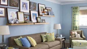 Рафтове над дивана: как да изберем и да виси красиво?