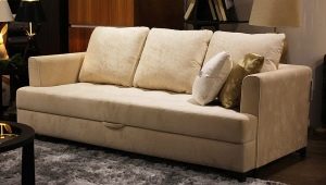 Šenila dīvānam: īpašības, plusi un mīnusi, kopšana