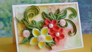 How to make a card using quilling technique?