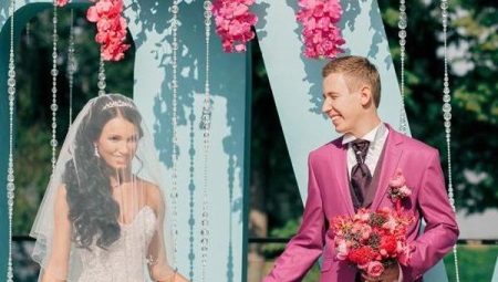 Rozā kāzu kleita - romantiskām un maigām līgavām