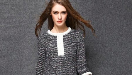 Tweed-klänningar - Elegant affärsutseende