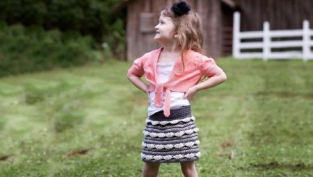 Háčkované pletené sukne pre dievčatá