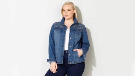 Sieviešu džinsa jakas lielos izmēros