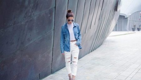 Jeans rasgado branco