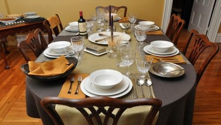 Regler för tabellinställning för middag