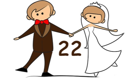 22 năm sau đám cưới: tên gì và làm thế nào để ăn mừng?