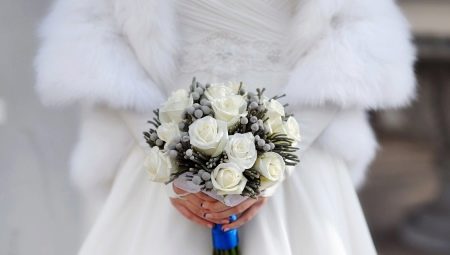 Булчински букет от бели рози: възможности за избор и дизайн