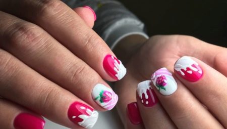 How to make a manicure with strawberries on nails?