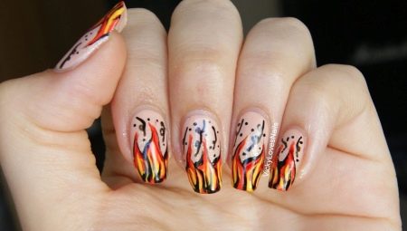 How to make a manicure with fire?