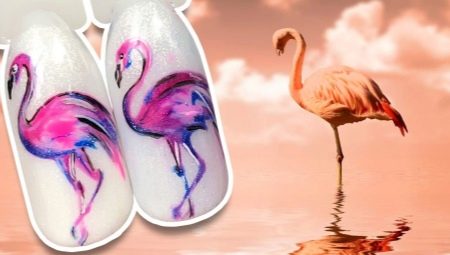 Hvordan laver man en stilfuld manikyr med flamingoer?