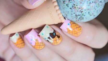  Creative manicure with ice cream: design and technology