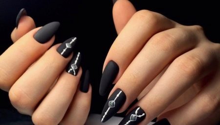 Matte long nails: features and design ideas