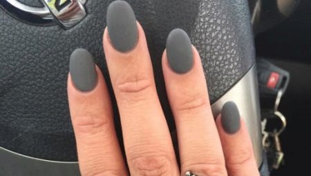 Matte gray manicure: style and simplicity