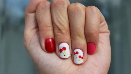 Stylish design options for cherry manicure