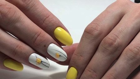 Žluto-bílá manikúra: nejlepší nápady pro design a výzdobu