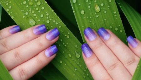 Interesting ideas for nail design with a gradient