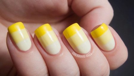Manicure polonês gel amarelo