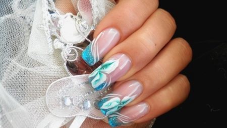 Features of the design of the turquoise jacket on the nails