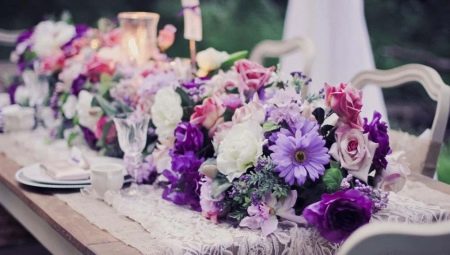 Vestuvės purpuriniais tonais: spalvos reikšmė ir rekomendacijos šventės dizainui
