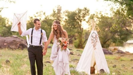 Boho-stijl bruiloft: beschrijving en interessante ideeën