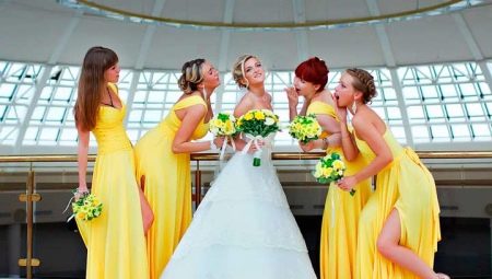 Sarı ve turuncu renklerde düğün: özellikler ve tasarım yöntemleri