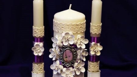 Sviečky pre rodinnú krbu na svadbu