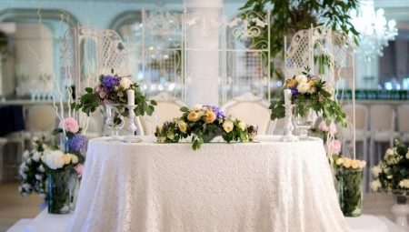 DIY svadobný stôl dekorácie