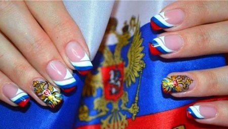 Interesting ideas of manicure with flags of different countries.