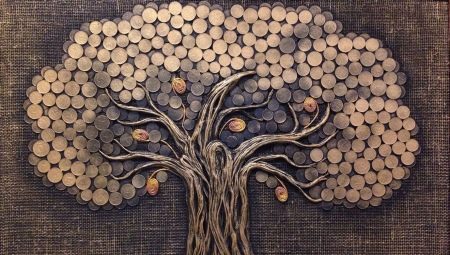 Peniaze strom z mincí: druhy a fázy výroby