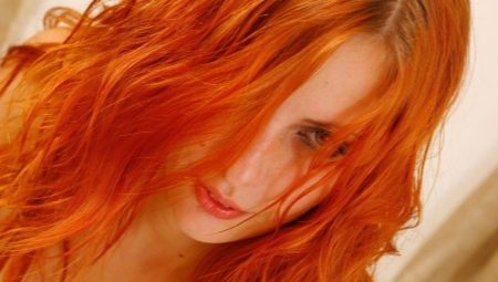 Roter Haarfarbstoff: eine Palette von Farbtönen