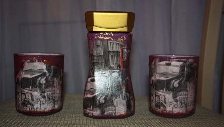 Decoupage coffee cans: interesting ideas and a master class