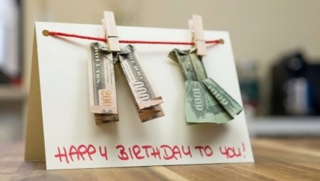 Kuinka kauniisti esitellä rahaa syntymäpäivää varten?
