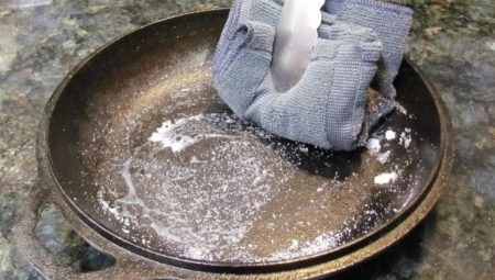 What to do if a cast-iron frying pan burns?