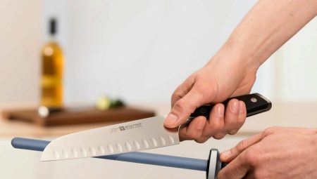 Как да заточите ножовете с нож за заточване?