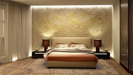 Stucco decorativo in camera da letto: varietà e consigli per la scelta