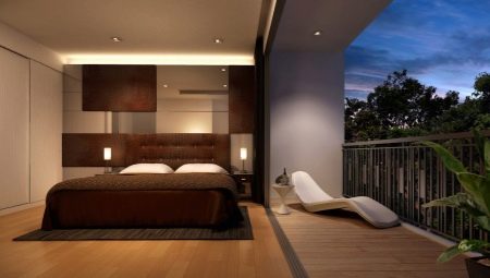Diseño interior de dormitorio marrón