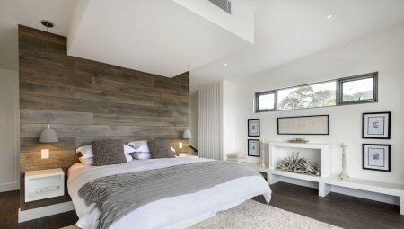 Suunnittelu makuuhuone moderniin tyyliin