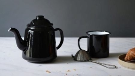 Enameled teapots: types and subtleties of choice