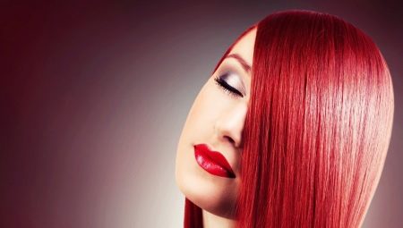 Granatæble hårfarve: typer nuancer, tip til farvning og pleje