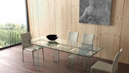 Кухињски стаклени клизни столови: врсте и избор