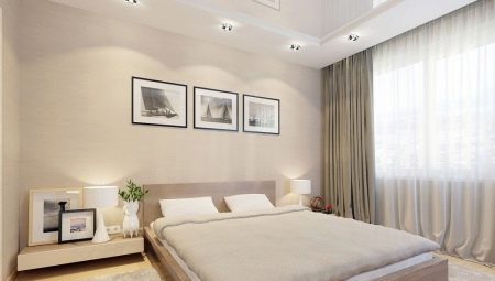 Funktioner i design af soveværelset i beige farver