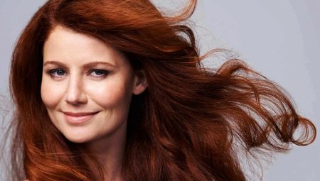 Red-brown hair color: shades, color selection and care