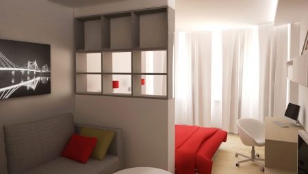 Bedroom-living room 15-16 square meters. m: design options and zoning features