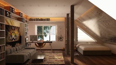 ห้องนอนห้องใต้หลังคา: การจัดเรียงและการออกแบบ