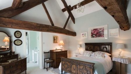 Phòng ngủ theo phong cách đồng quê: quy tắc thiết kế và ý tưởng thú vị
