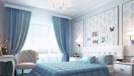 Mavi tonlarda bir yatak odası tasarlamanın incelikleri