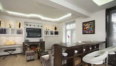Designové možnosti obývacího pokoje s jídelním barem