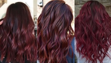 Wine hair color: shades, selection and care