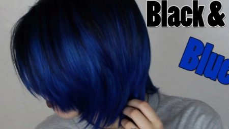 Schwarzes und blaues Haar: Schattierungen und Feinheiten der Färbung